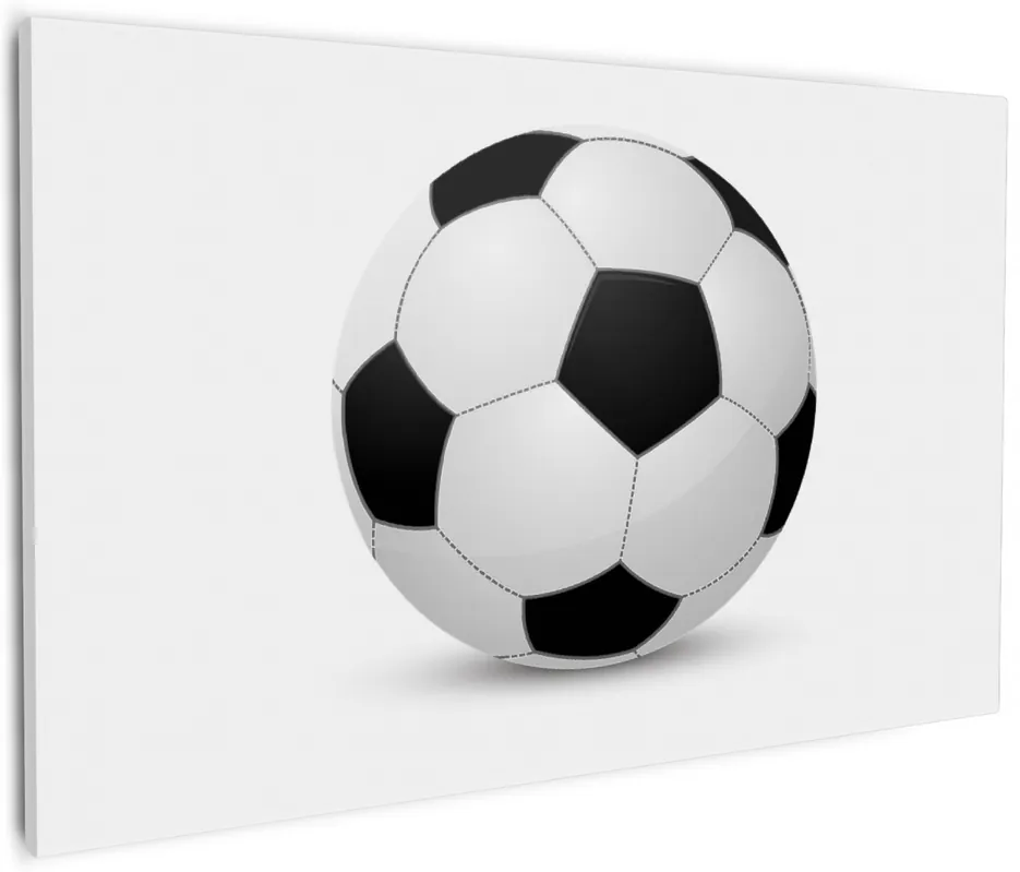 Aktuell Leinwandbild Fußball klassisch vor weißem Hintergrund 60 x 90 cm