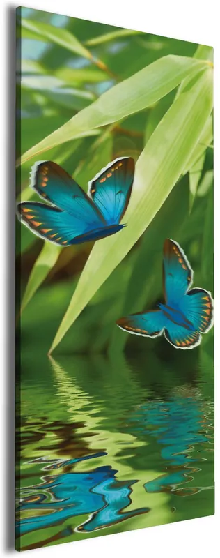 Kostenfreie Lieferung Leinwandbild Schmetterlinge in Reflektion 60 x 150 cm