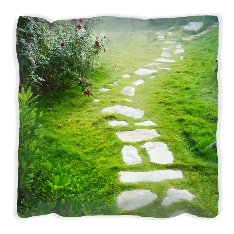 Begrenztes Angebot Kissen Steinweg im Grünen 30 x 30 cm, Foto