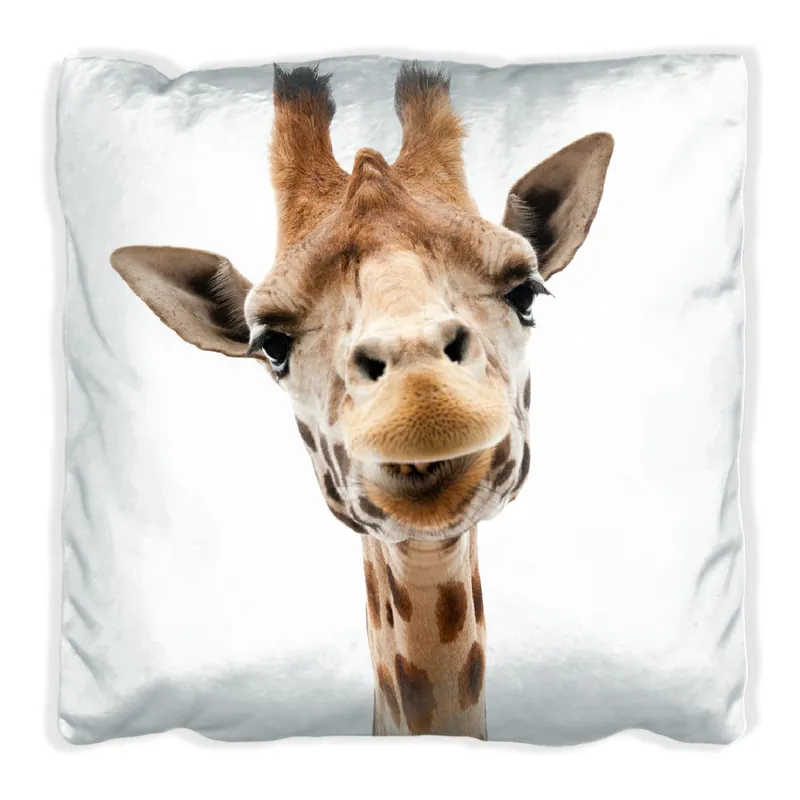 Kissen Giraffenkopf 60 x 60 cm, weiß Meistverkauft