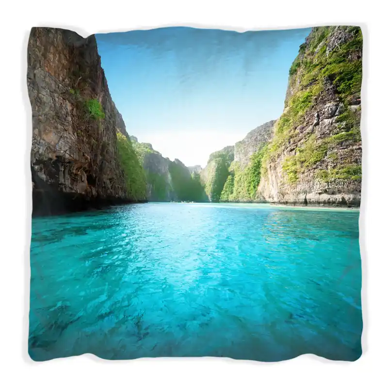 Begrenztes Angebot Kissen Fluss in den Tiefen der Schlucht 40 x 40 cm, Foto