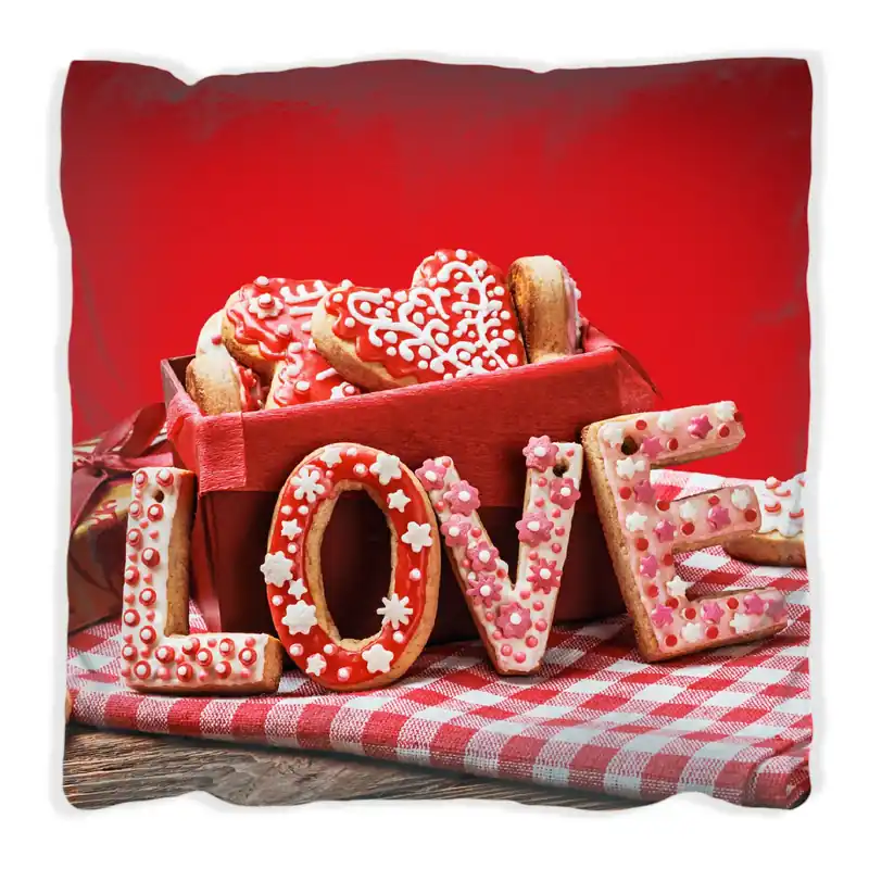 Kissen Love Bakery - Backen mit Liebe 60 x 60 cm, weiß Rabatt