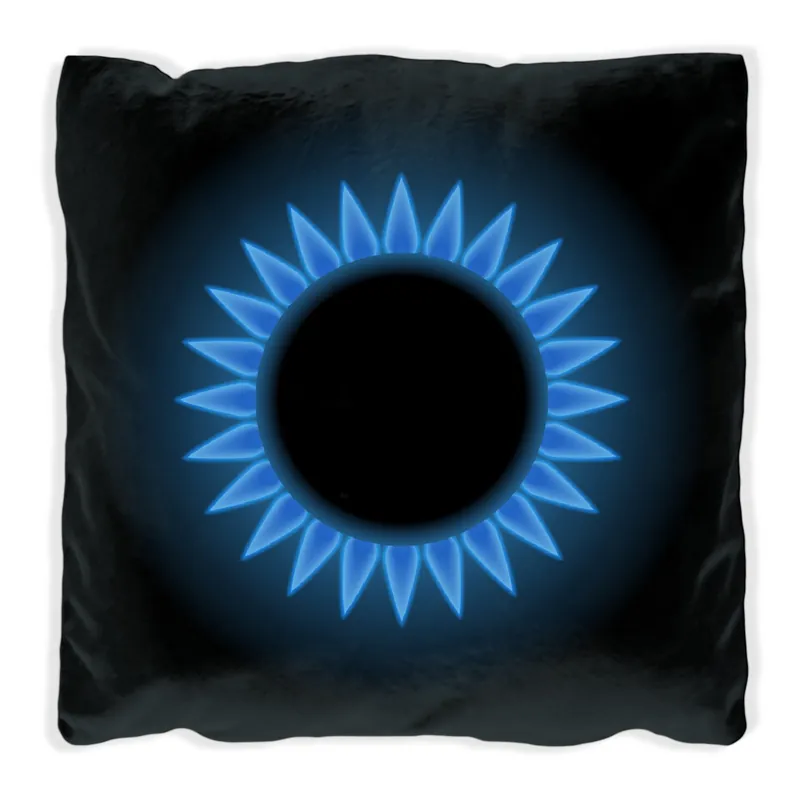 Wochenendangebot Kissen Flamme Gasherd bei Nacht 40 x 40 cm, weiß