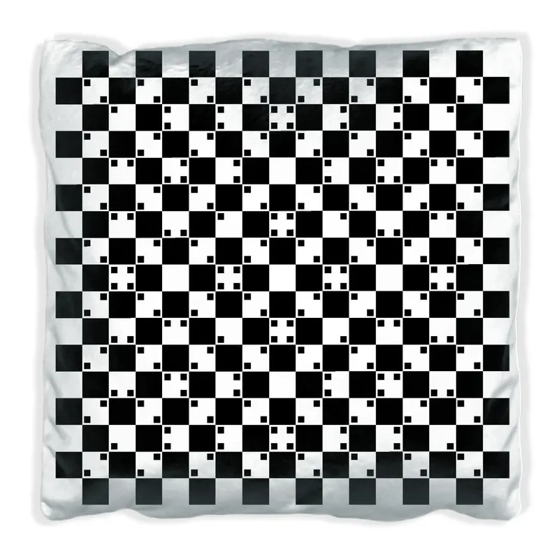 Direkt Vom Hersteller Kissen Optische Täuschung - Illusion - schwarz weiß II 60 x 60 cm, schwarz