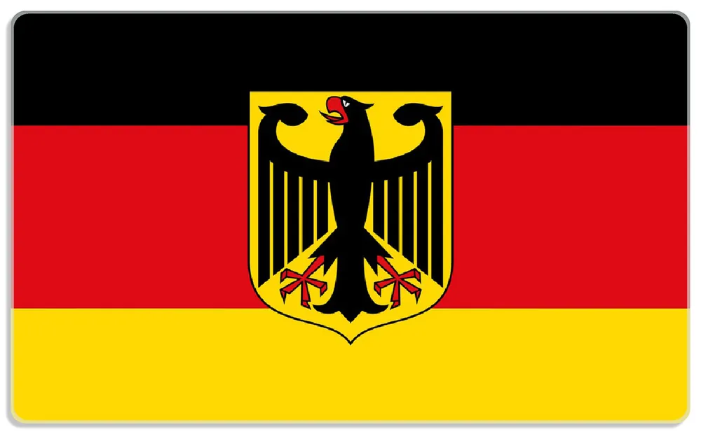 Neu Frühstücksbrettchen Deutsche Flagge mit Wappen 1 Stück