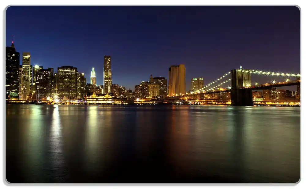 Sale Frühstücksbrettchen New York Skyline - Brooklyn Bridge und Manhattan am Abend 2 Stück