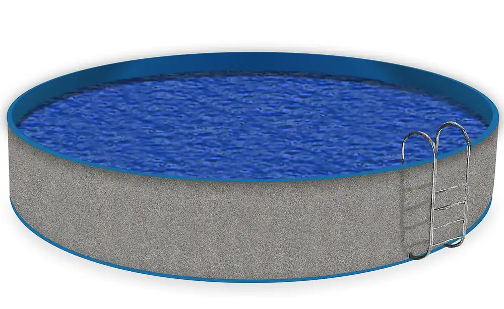 Poolverkleidung Muster grauer Marmor Optik -Granit - marmoriert 1,2 m x 12 m, mit vormontierten Ösen Meistverkauft