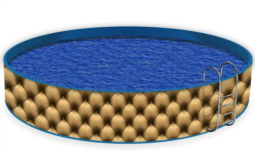 Garantierte Lieferung Poolverkleidung Goldene Ledertür 1,2 m x 15 m, mit vormontierten Ösen