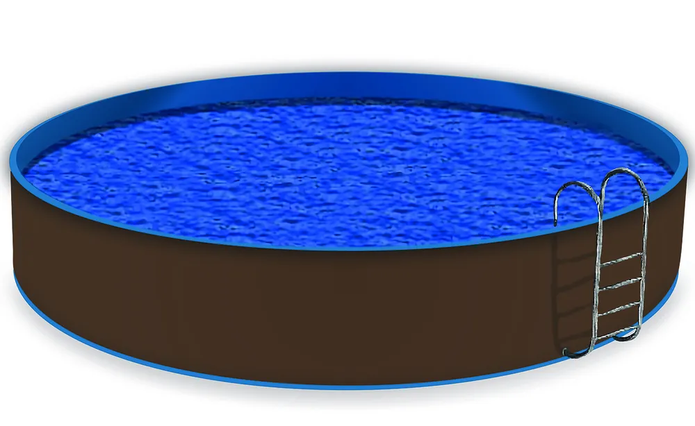 Nur Heute Poolverkleidung Braun 1,2 m x 15 m, mit vormontierten Ösen