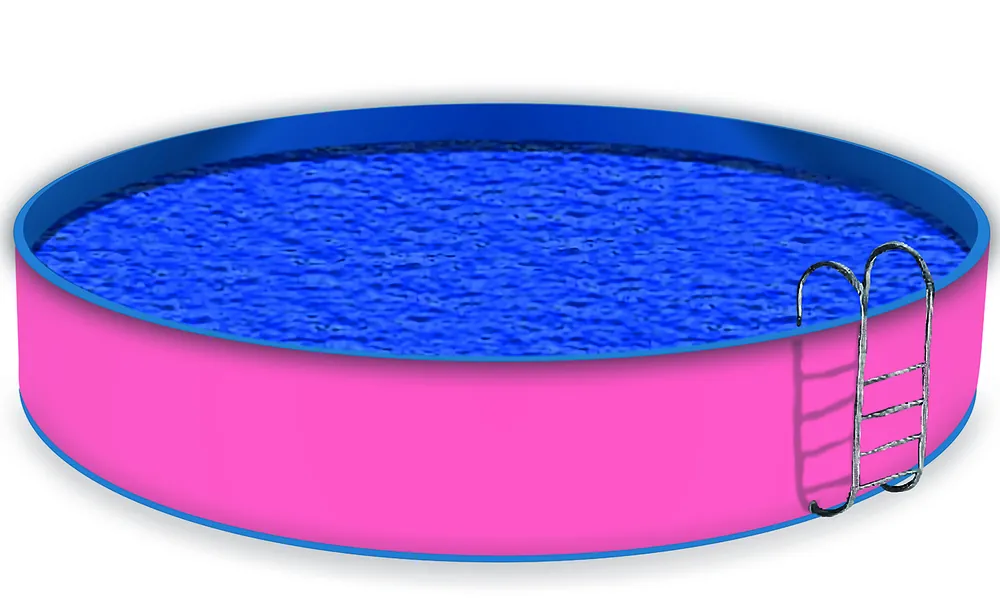Preiswert Poolverkleidung Pastellrot 0,8 m x 12 m, mit vormontierten Ösen