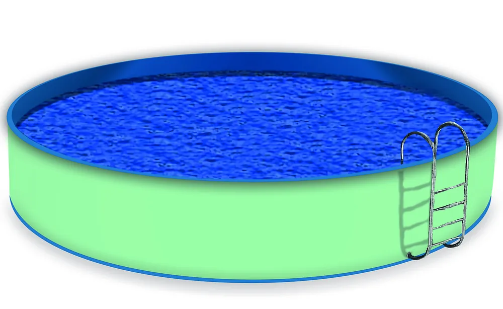 Poolverkleidung Pastellgrün 1,0 m x 15 m, mit vormontierten Ösen Markenware