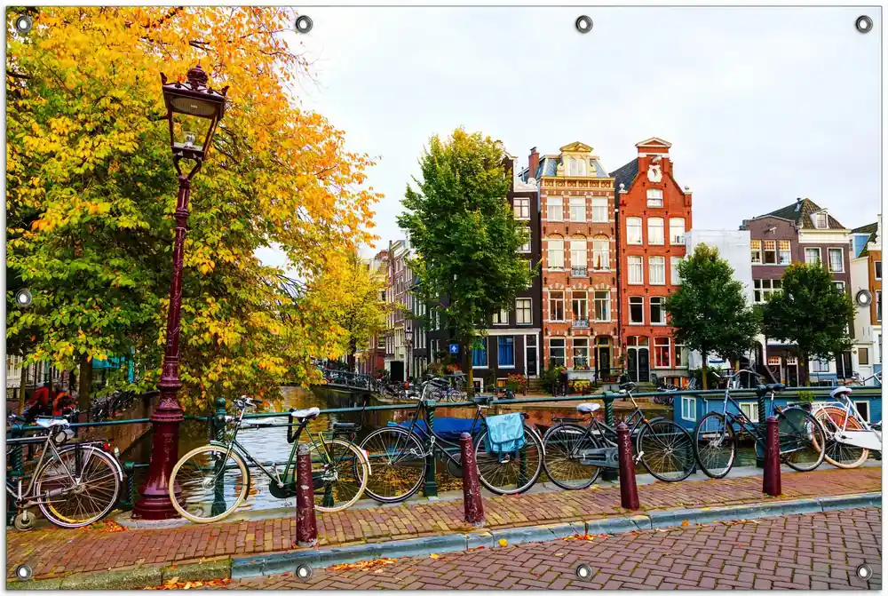 Gartenposter Herbst in Amsterdam ca. 60 x 90 cm Nur Für Kurze Zeit