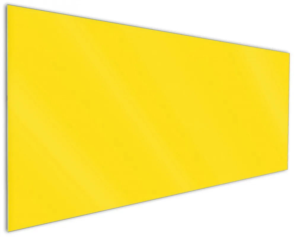 Bestpreis Küchenrückwand Gelb aus Glas, 90 x 60 cm