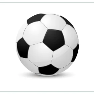 Ausverkauf Küchenrückwand Fußball klassisch vor weißem Hintergrund aus Glas, 90 x 60 cm