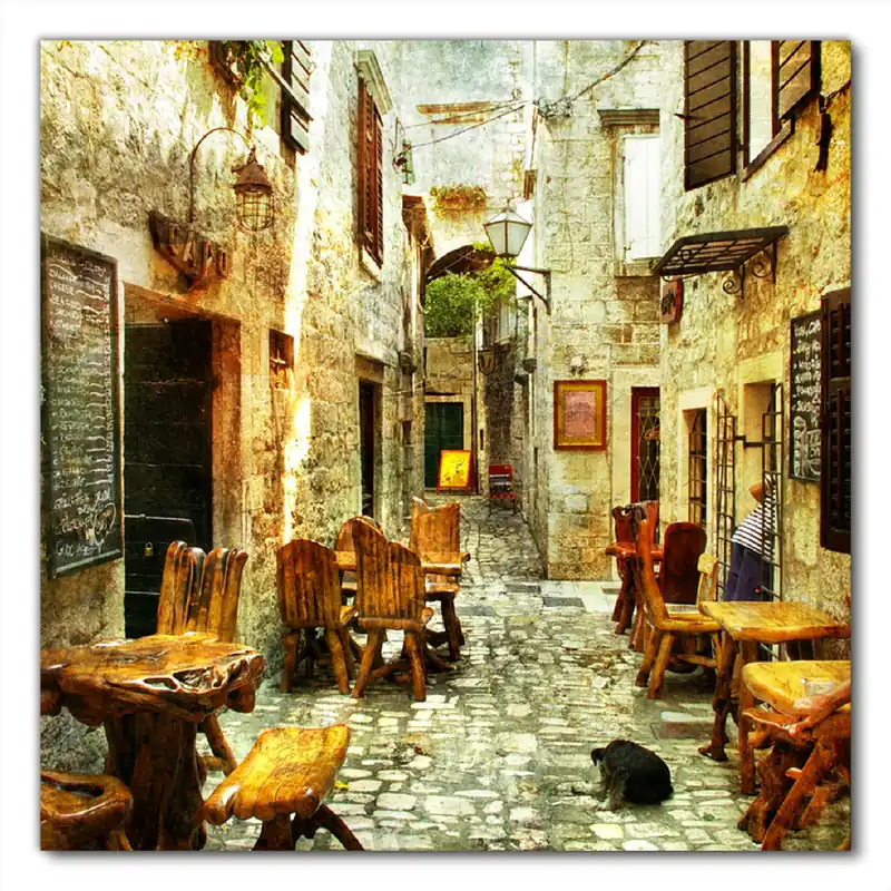 Markenprodukt Selbstklebende Möbelfolie Italienische kleine Gasse 50 x 50 cm
