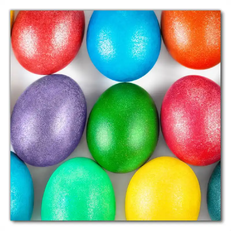 Top-Preis Selbstklebende Möbelfolie Bunte Oster-Eier in Nahaufnahme mit kräftigen Farben 100 x 100 cm