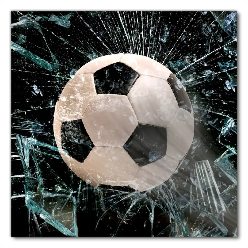 Heißes Angebot Selbstklebende Möbelfolie Fußball - im Fenster, Splitter und Glas 100 x 100 cm