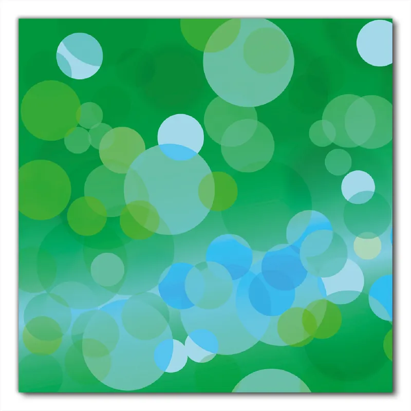 Preis Gesenkt Selbstklebende Möbelfolie Grüne und blaue Kreise - harmonisches Muster 90 x 90 cm