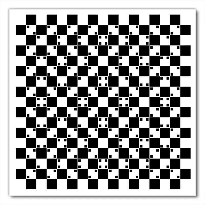 Angebot Selbstklebende Möbelfolie Optische Täuschung - Illusion - schwarz weiß II 60 x 60 cm