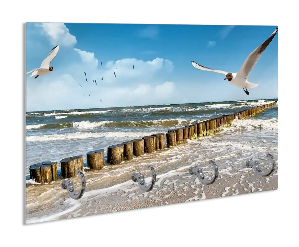 Neue Kollektion Schlüsselbrett Fliegende Möwe am Strand