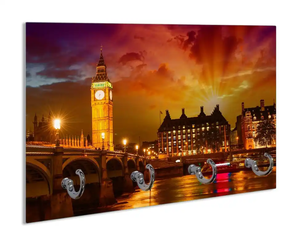 Begrenztes Angebot Schlüsselbrett London - Big Ben in strahlenden Farben