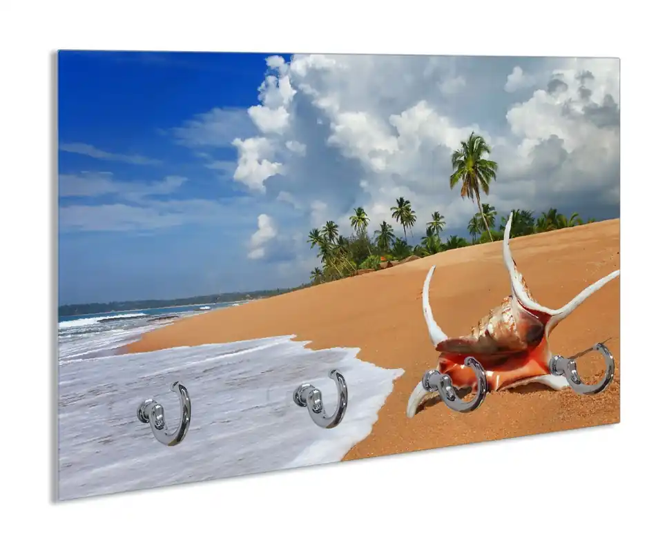 Schlüsselbrett Prächtige Muschel am Strand Preisreduziert