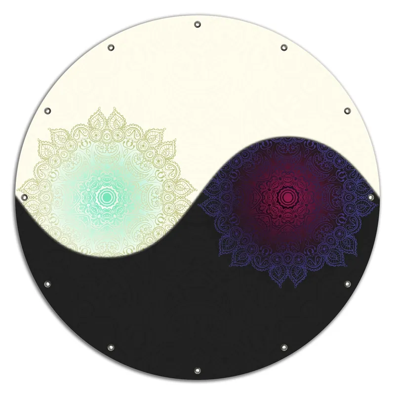 Schneller Versand Gartenposter Mandalas - Yin Yang 120 x 180 cm