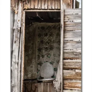 Beliebt Duschrückwand Alte verwitterte Gartentoilette 80 x 180 cm