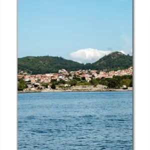 Angebot Duschrückwand Stadt zwischen Bergen und Meer 80 x 200 cm