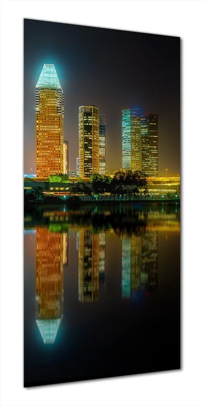 Aktuell Duschrückwand Singapur bei Nacht 70 x 200 cm