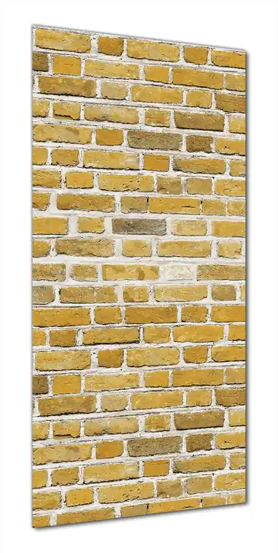 Duschrückwand Ziegelsteinwand in gelb - Backsteine 80 x 190 cm Zertifiziert