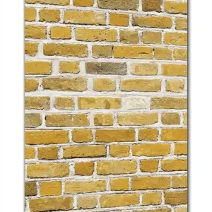 Aktuell Duschrückwand Ziegelsteinwand in gelb - Backsteine 90 x 200 cm