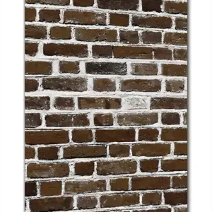 Abverkauf Duschrückwand Ziegelsteinwand in braun - Backsteine 80 x 180 cm