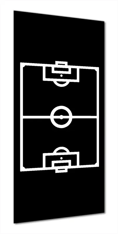 Angebot Duschrückwand Fußball - Fußballfeld in Schwarz-Weiß 90 x 200 cm
