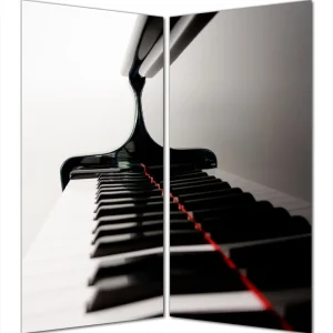 Ausverkauf Duschrückwand Klaviatur von rechts 160 x 200 cm, 2-teilig