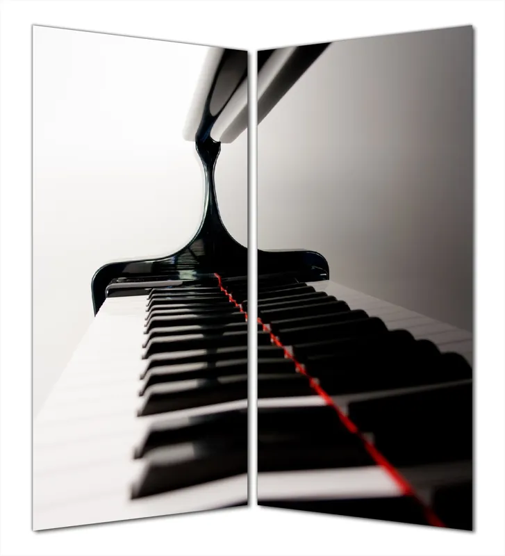 Ausverkauf Duschrückwand Klaviatur von rechts 160 x 200 cm, 2-teilig