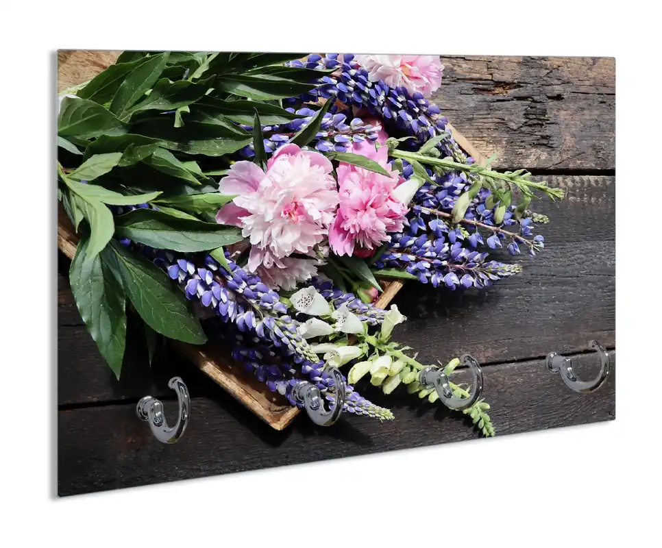 Schlüsselbrett Stillleben mit Frühlingsblumen Sichere Zahlung