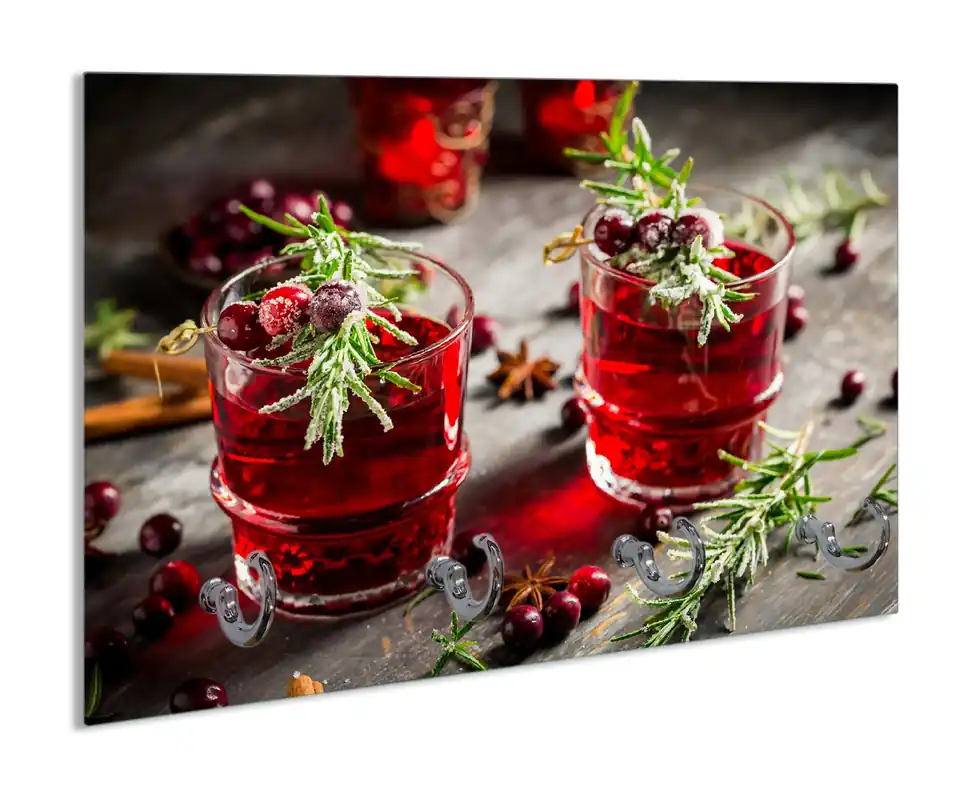 Heißes Angebot Schlüsselbrett Winterlicher Cranberry-Punsch mit Rosmarin