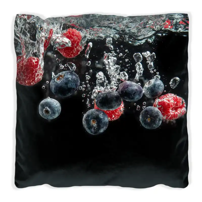 Kissen Waldfrüchte im Wasser 60 x 60 cm, Foto Billig