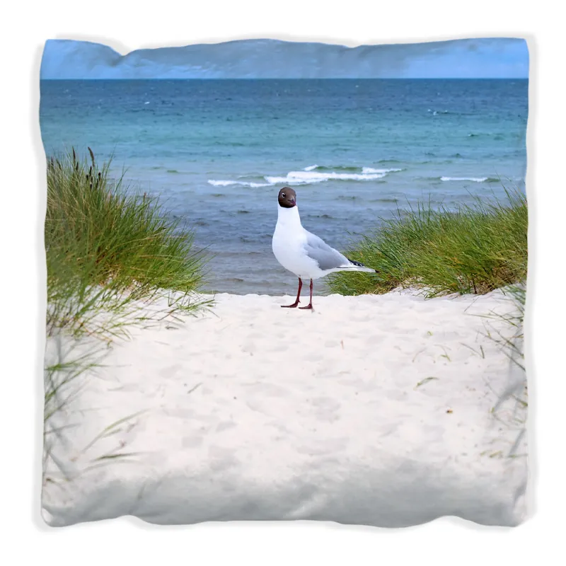 Kissen Möwe auf der Düne 40 x 40 cm, weiß Mega-Angebot