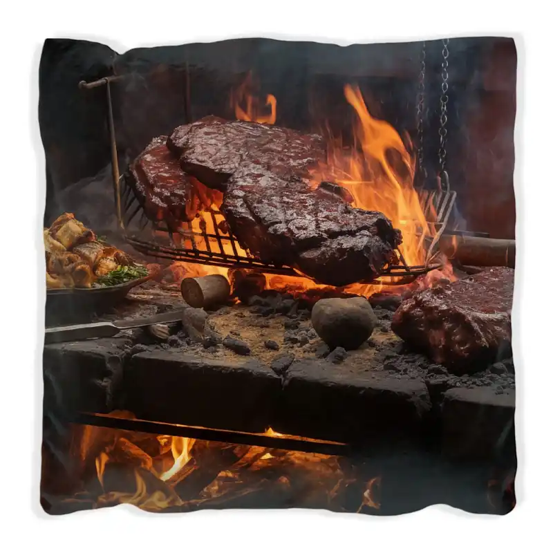Top-Preis Kissen Urige Grillkunst: Steakschmiede 30 x 30 cm, Foto
