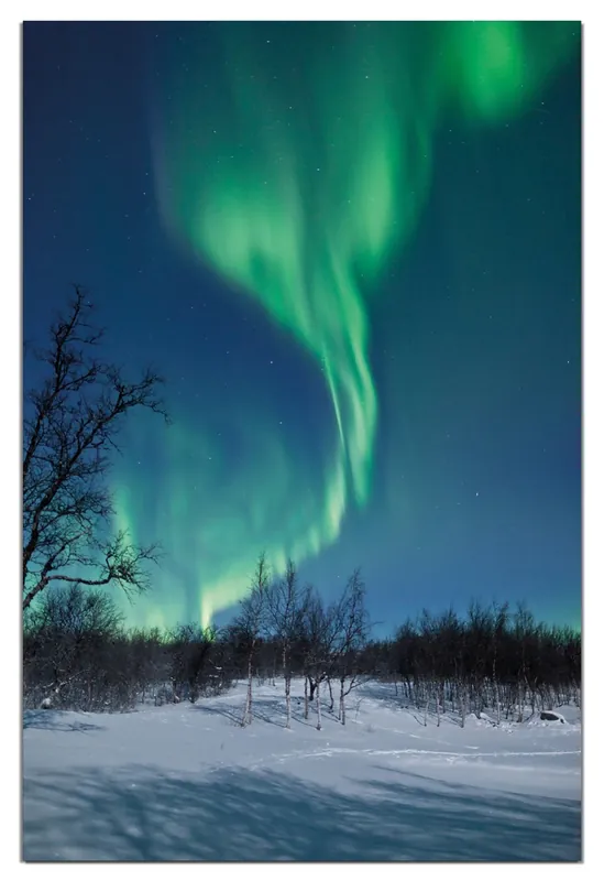 Wasserfestes Poster Polarlicht in Schweden 61 x 91,5 cm, selbstklebende Folie mit Schutzlaminat Gratis Versand