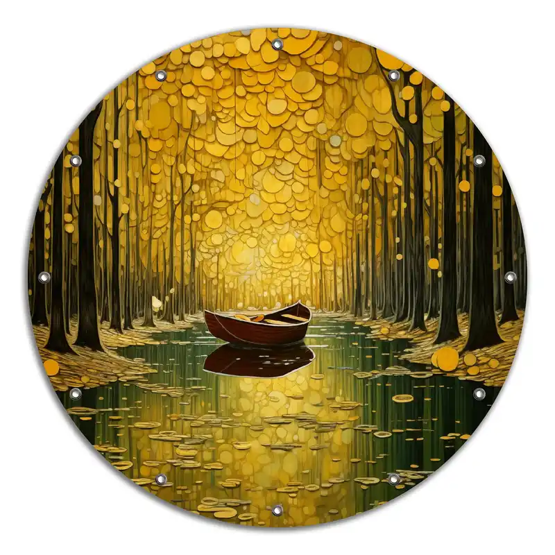 Gartenposter Boot im goldenen Licht 120 x 180 cm Direkt Vom Hersteller
