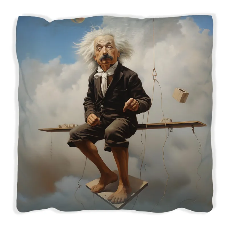 Sonderangebot Kissen Schwebende Gedanken 60 x 60 cm, schwarz
