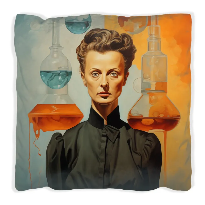 Billig Kissen Visionäre Chemikerin 30 x 30 cm, weiß