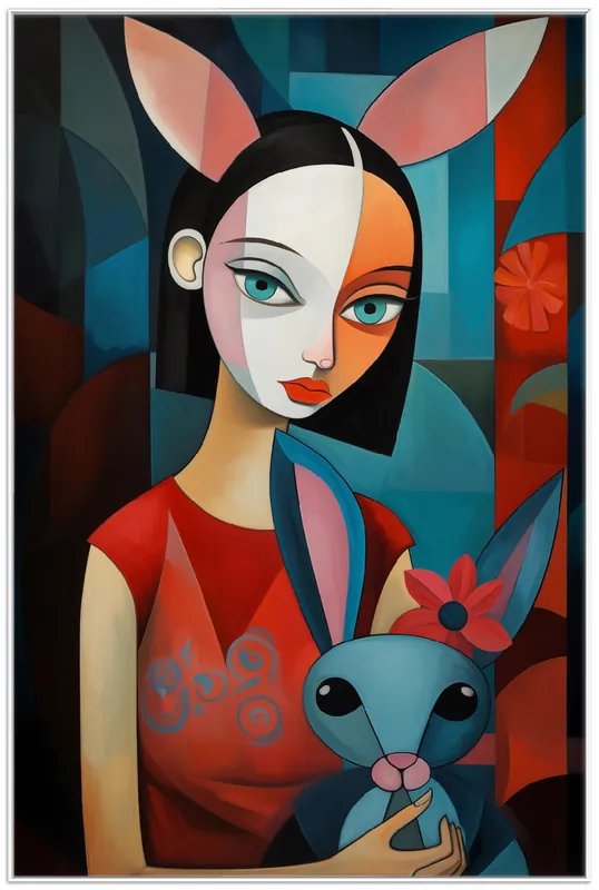 Direkt Vom Hersteller Poster Kubistisches Hasenmädchen 80 x 200 cm