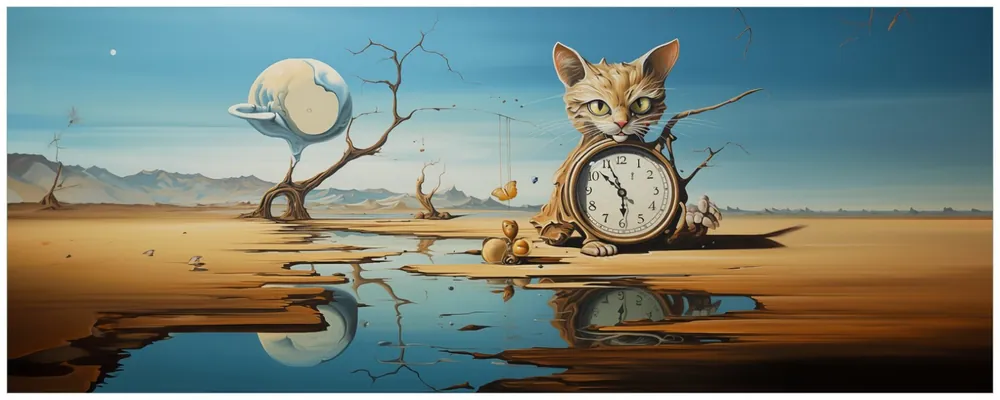 Neue Ware Poster Bewacher der Zeit 70 x 100 cm, mit weißem Aluminumrahmen