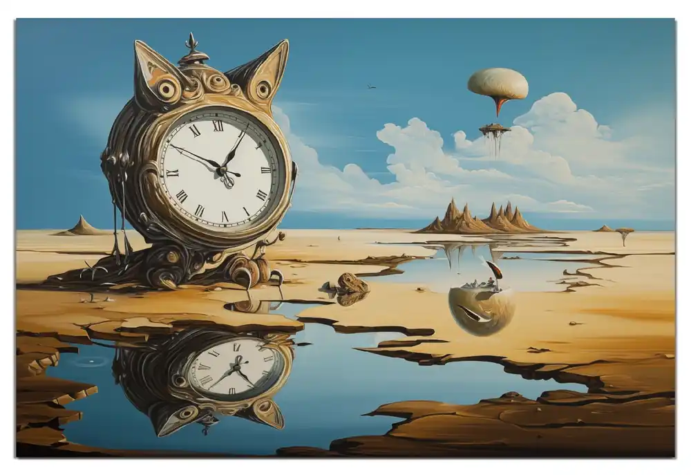 Neuheit Wasserfestes Poster Spiegelungen der Zeit 70 x 100 cm, selbstklebende Folie mit Schutzlaminat