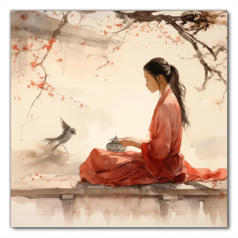 Saisonangebot Selbstklebende Möbelfolie Herbstliche Stille 60 x 60 cm