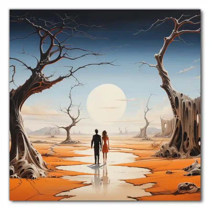 Selbstklebende Möbelfolie Wüstenwanderer 90 x 90 cm Aktuell